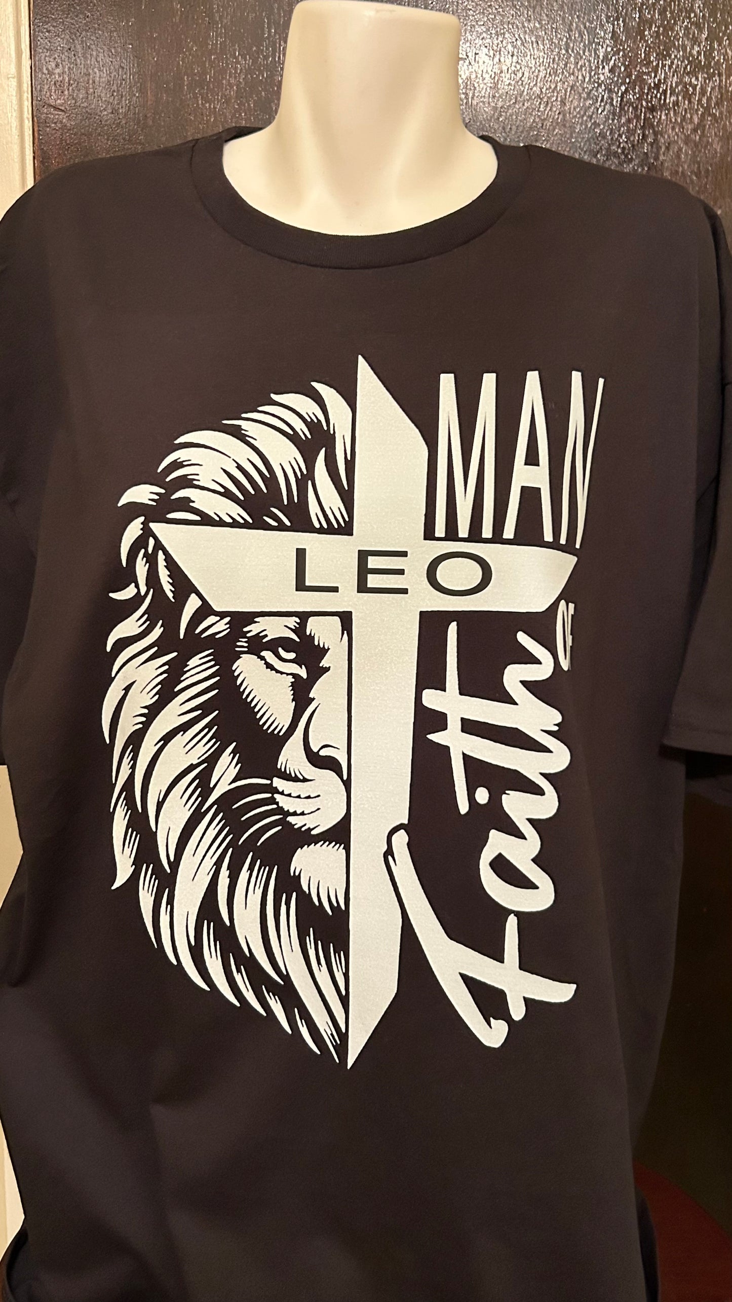 " Leo- Man of Faith " Short Sleeved T-Shirt